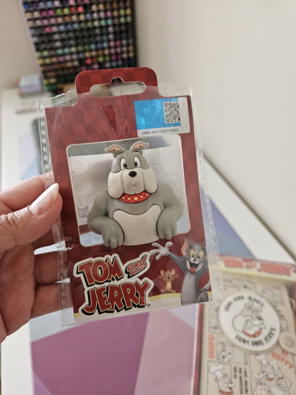 NWT Tom and Jerry Spike the Bulldog 3D Rubber Bookmark Page Clip